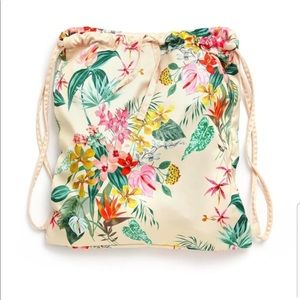 TWENTY FLORAL DRAWSTRING BACKPACKS